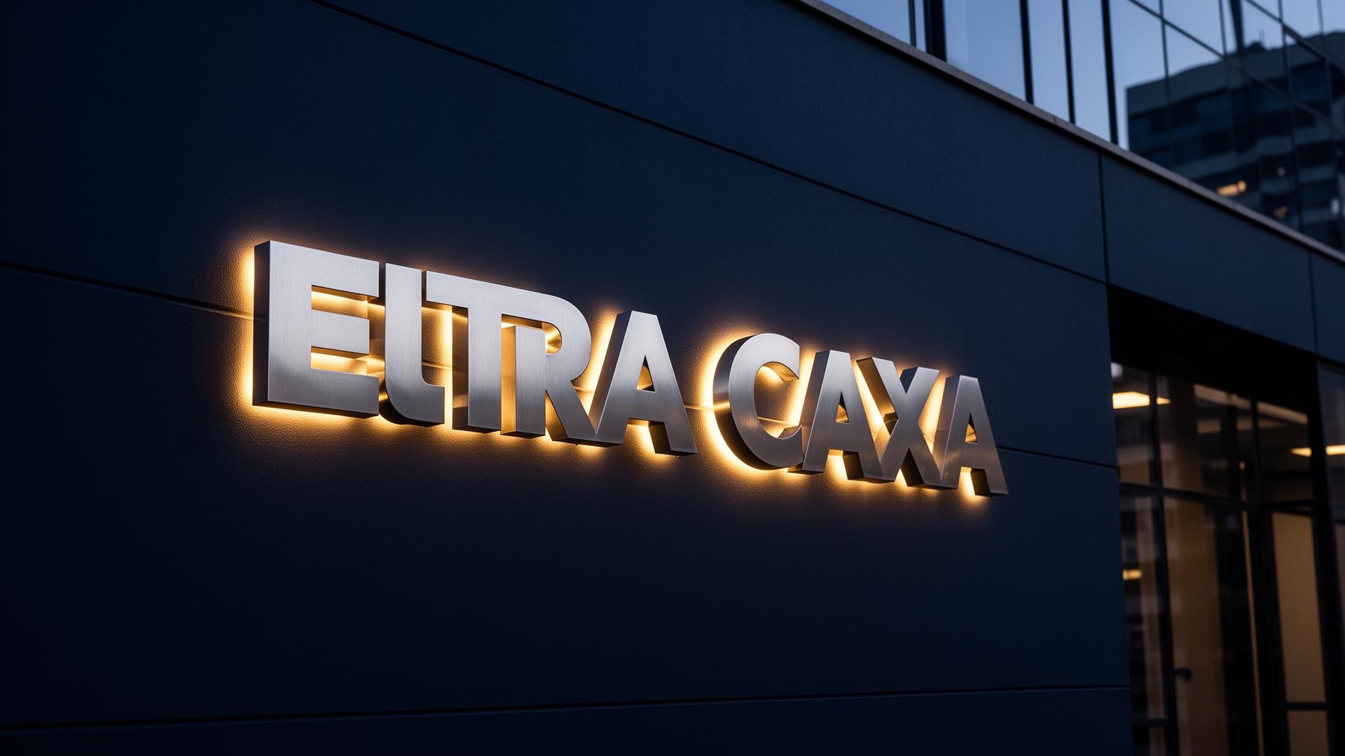 Letras caixa iluminadas em fachada corporativa